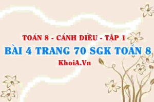 Bài 4 trang 70 SGK Toán 8 tập 1 Cánh Diều